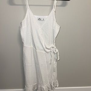 White Hollister front wrap dress